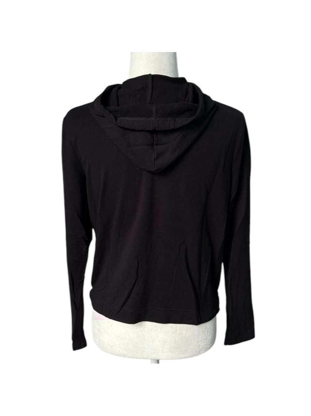 Anthropologie Drew Twist Front Pullover Black Hoodie Size Small - Picture 3 of 11
